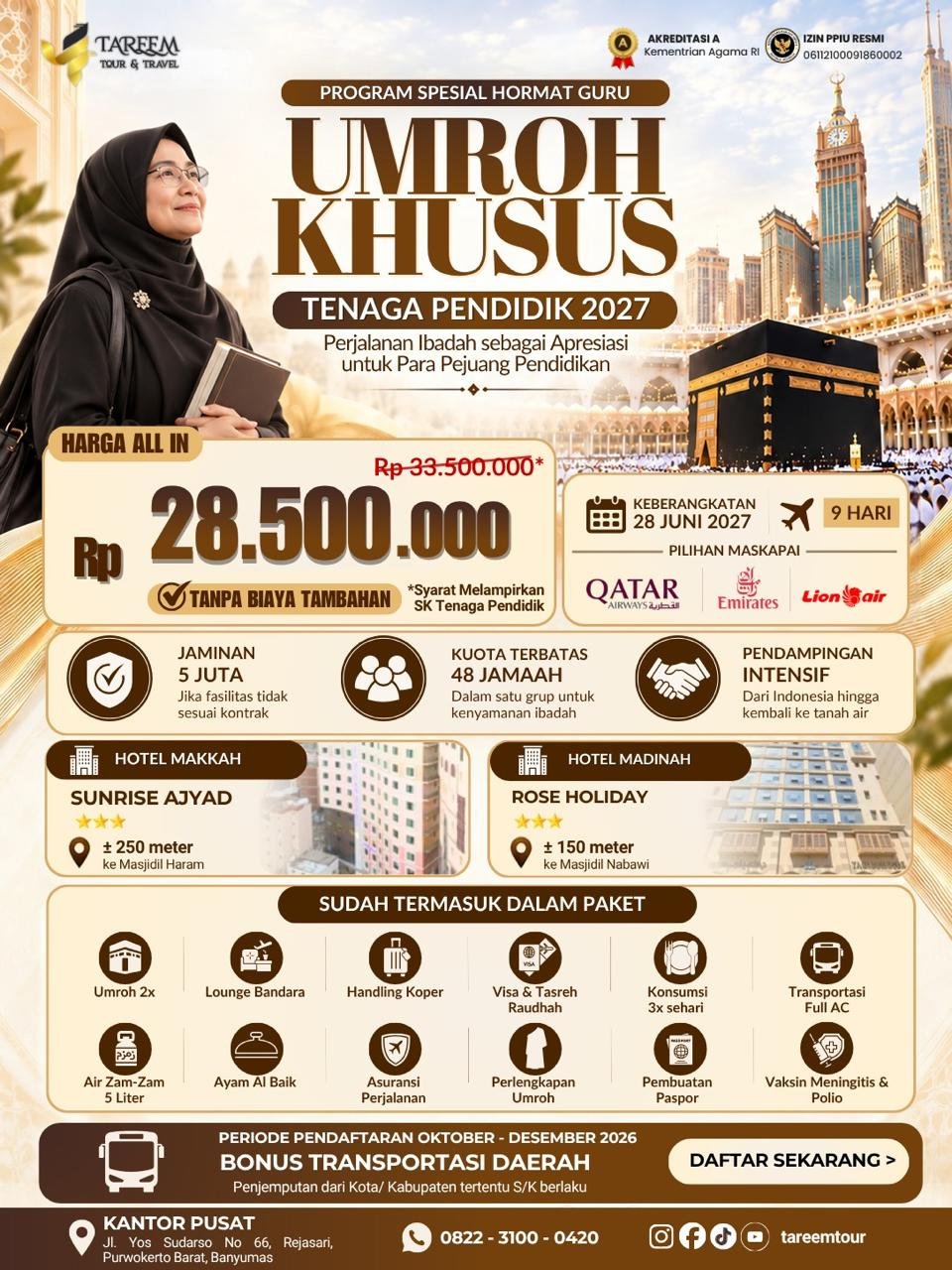 UMRAH KHUSUS TENAGA PENDIDIK 2027